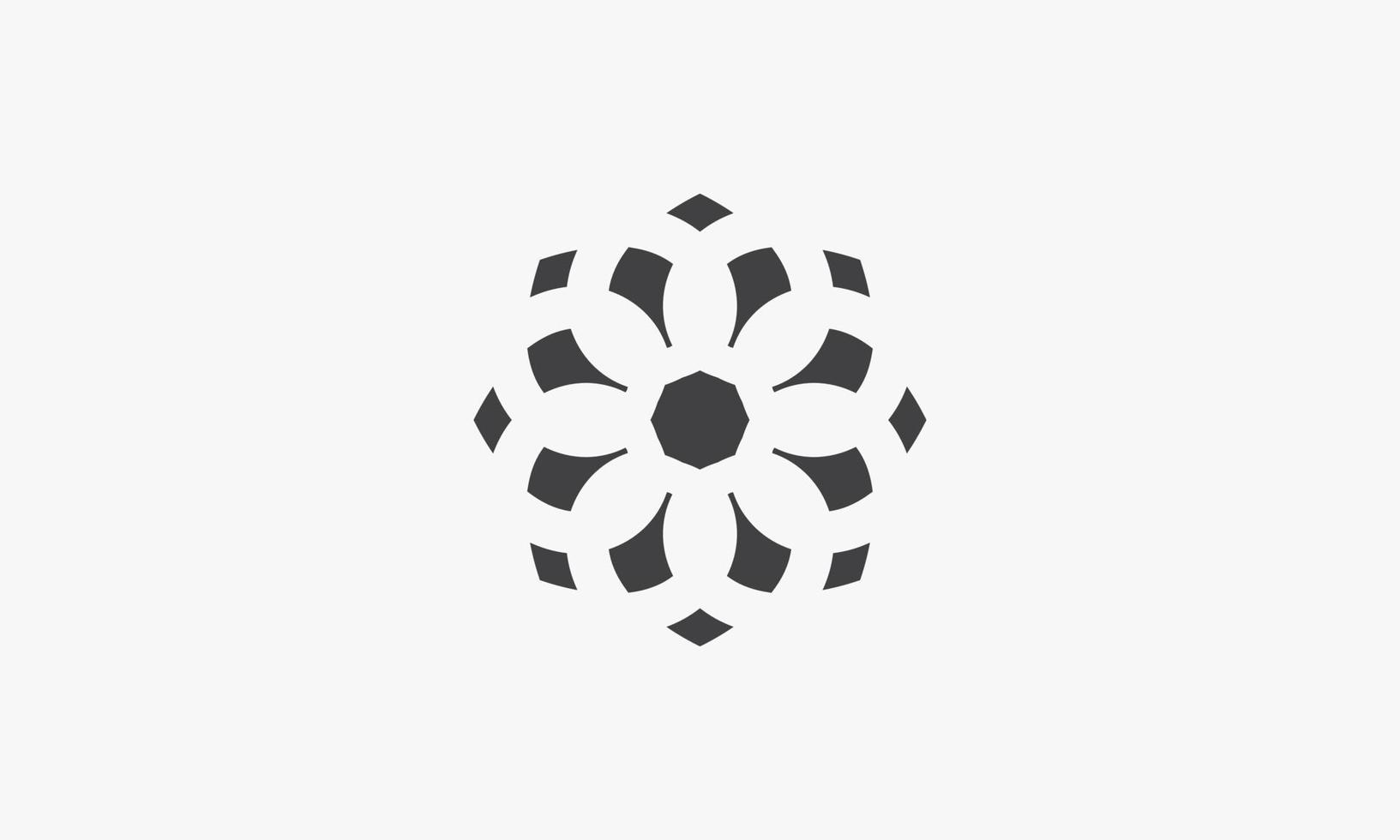 mandala bloem vectorillustratie op witte achtergrond. creatief icoon. vector