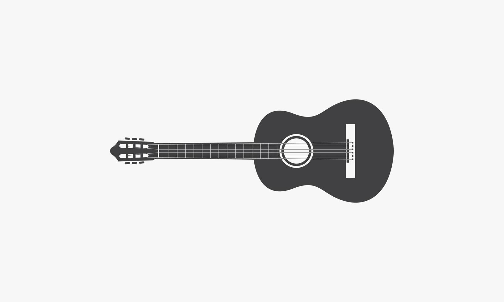 gitaar akoestische icoon. vectorillustratie. geïsoleerd op een witte achtergrond. vector