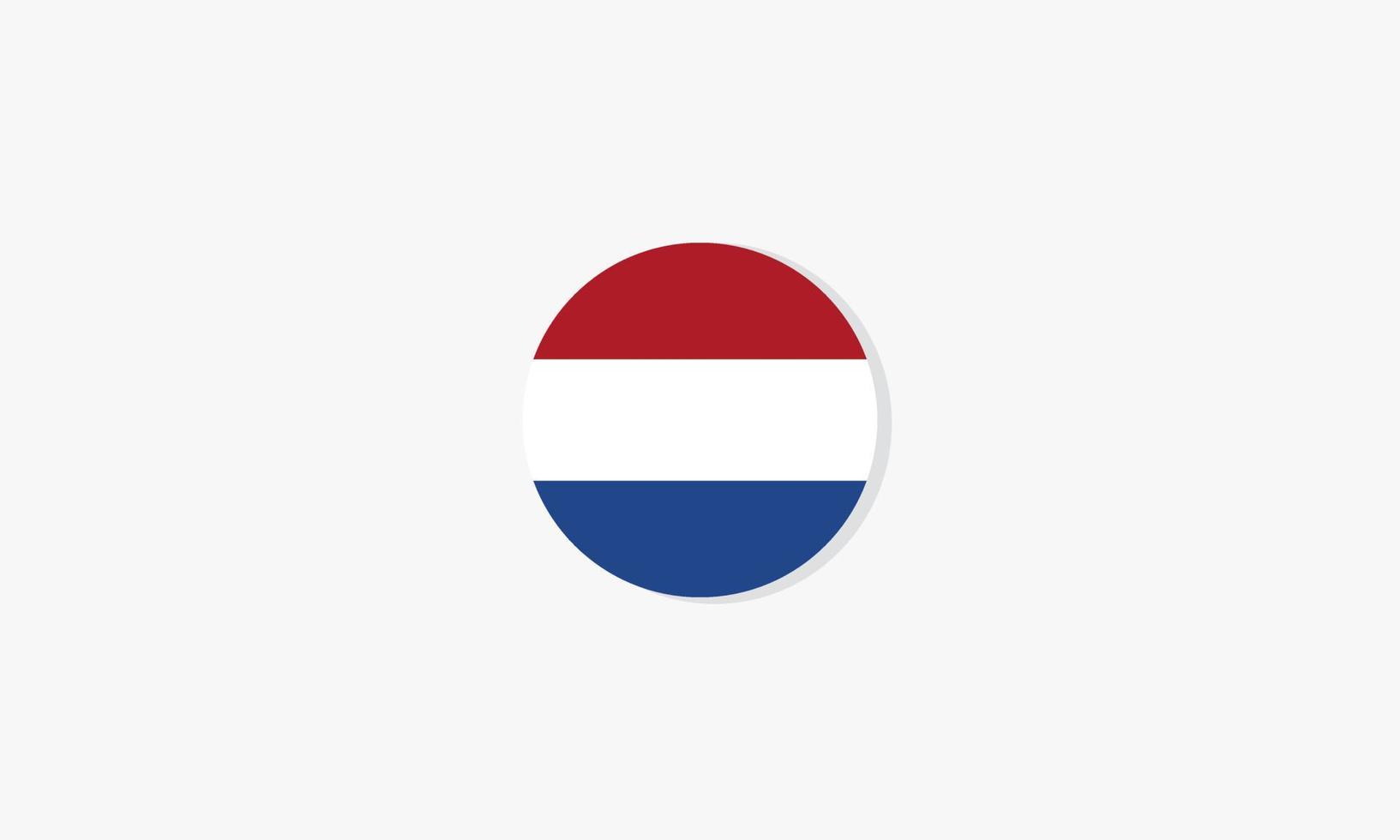 nederlandse cirkel vlag grafisch ontwerp vector. vector