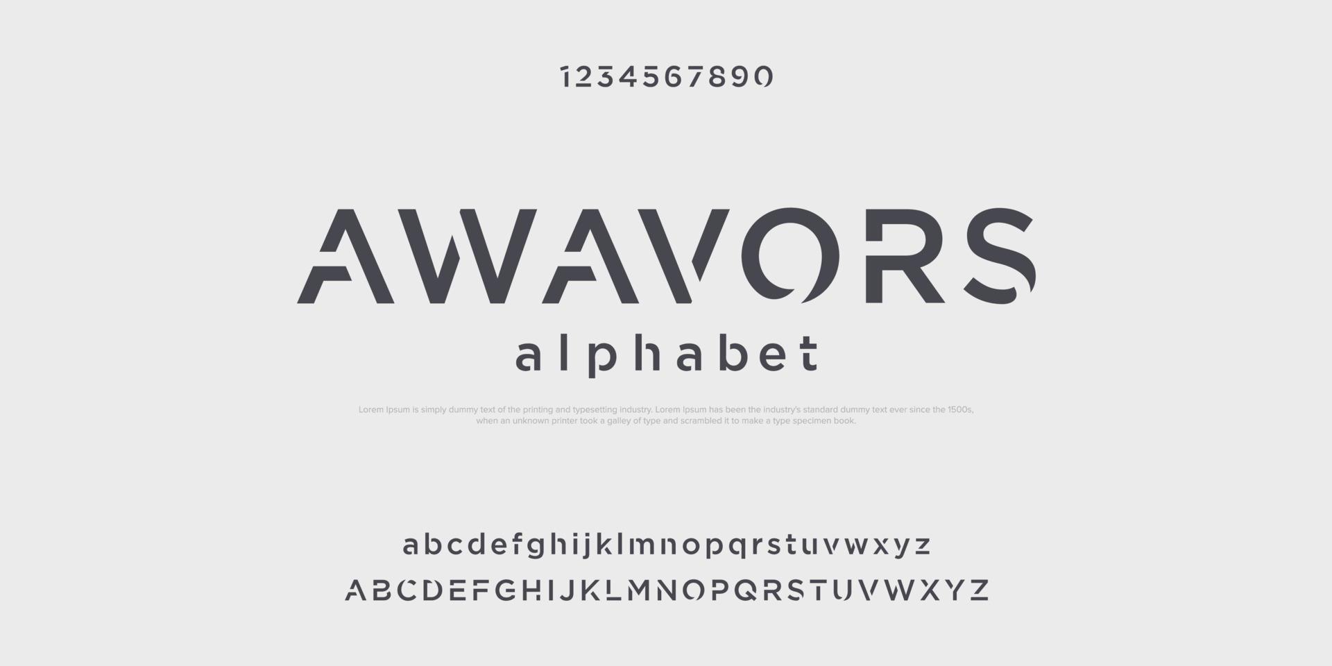 awavor aangepast lettertype alfabet bundelpakket vector