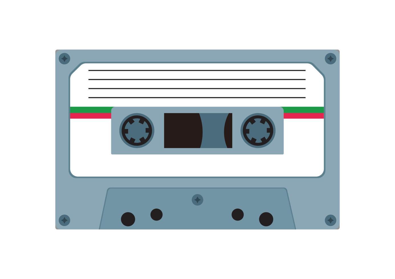 geluidsopname. audiocassette geïsoleerd op een witte achtergrond. vectorillustratie van audiotape vector