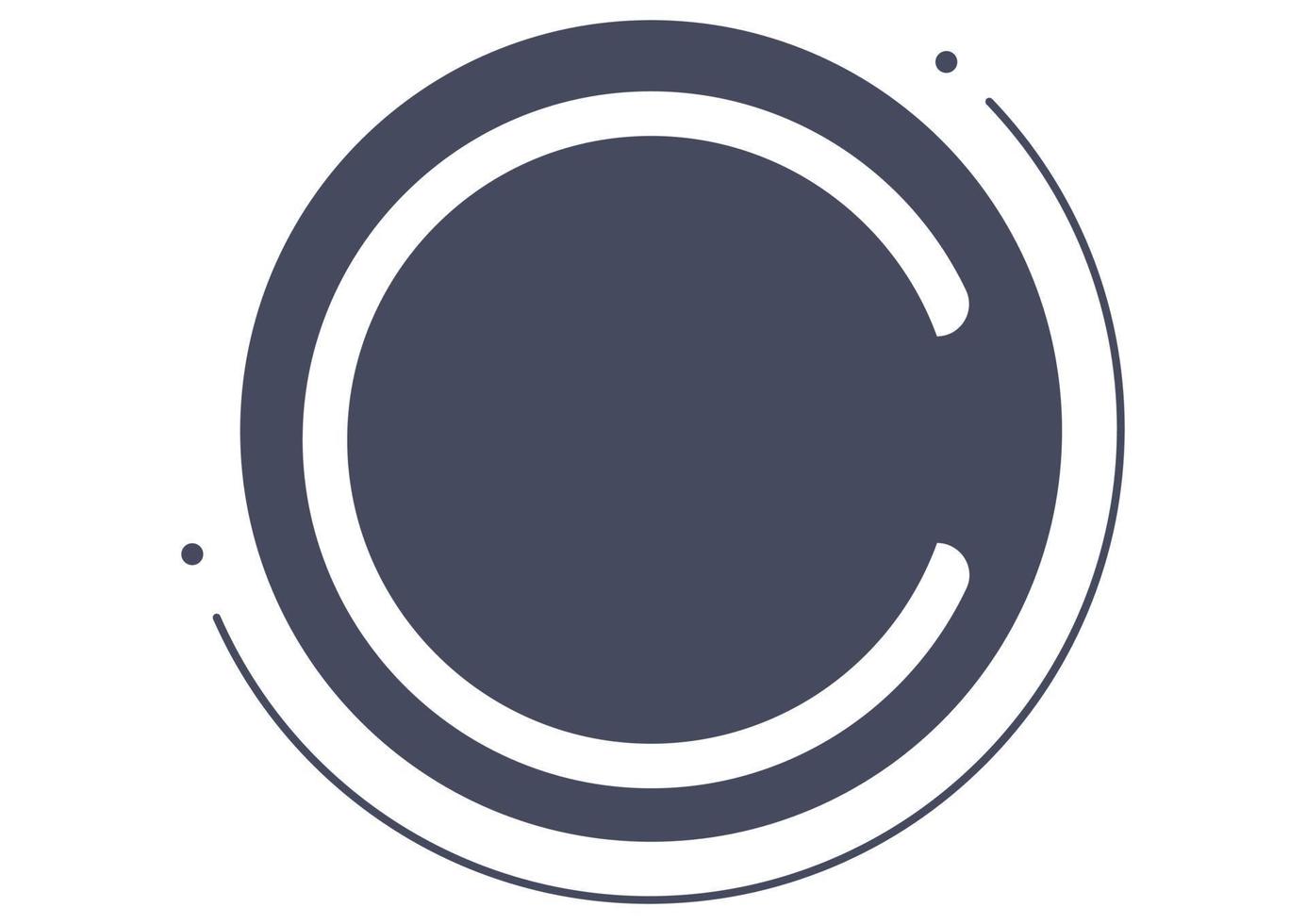cirkel logo sjabloon. vectoriële c-logo vector
