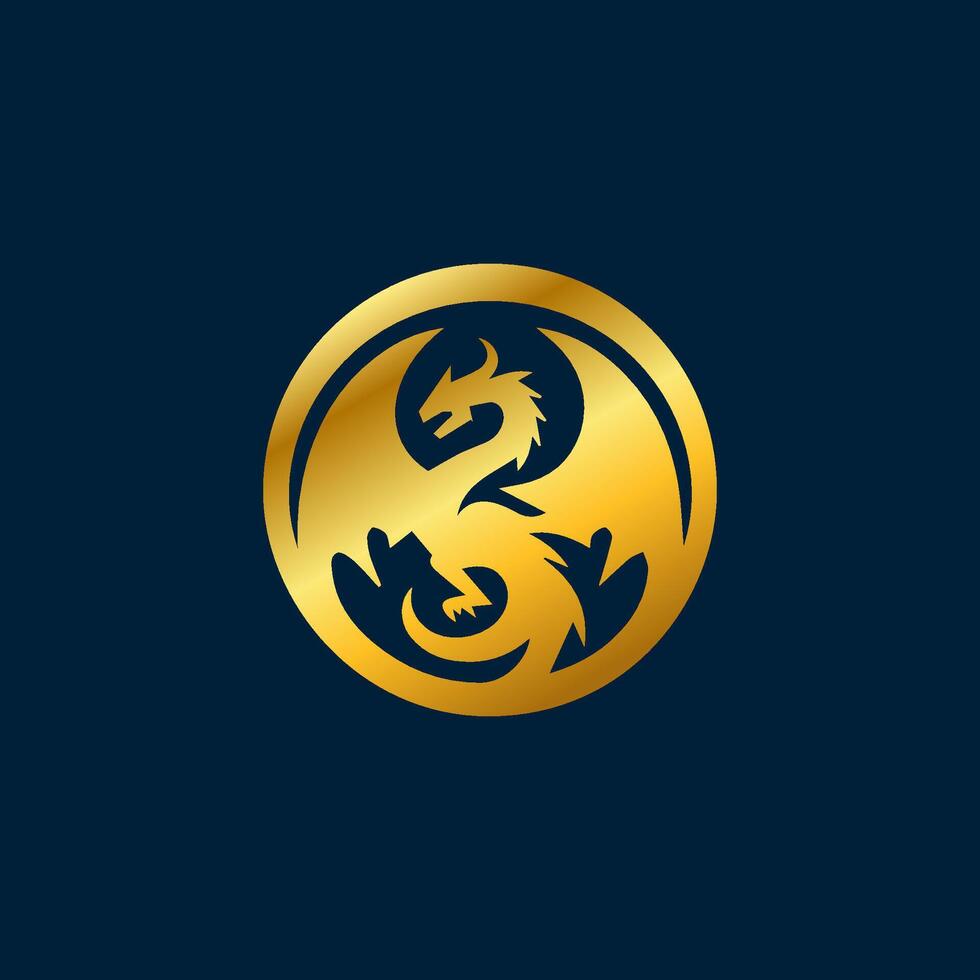 draak logo gemakkelijk elegantie, oude mythisch slang symbool. mythologisch beest teken. vector