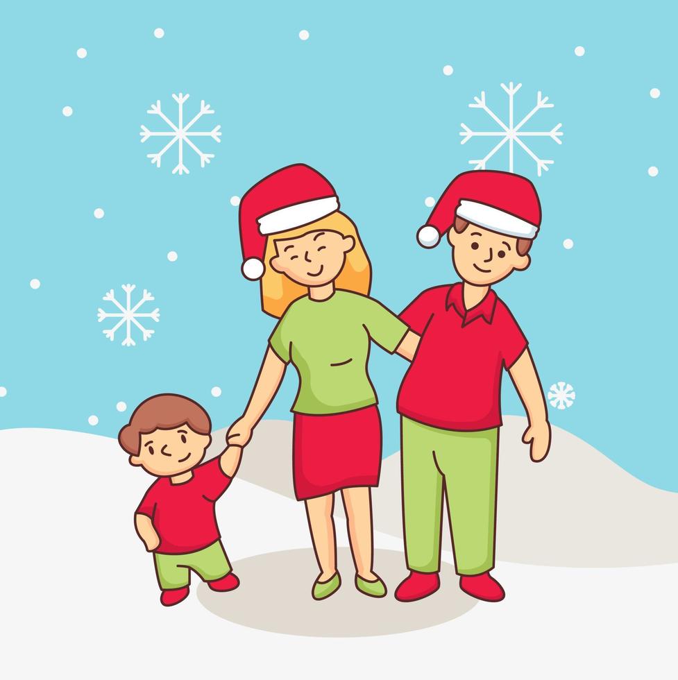 kerst familie illustratie vector