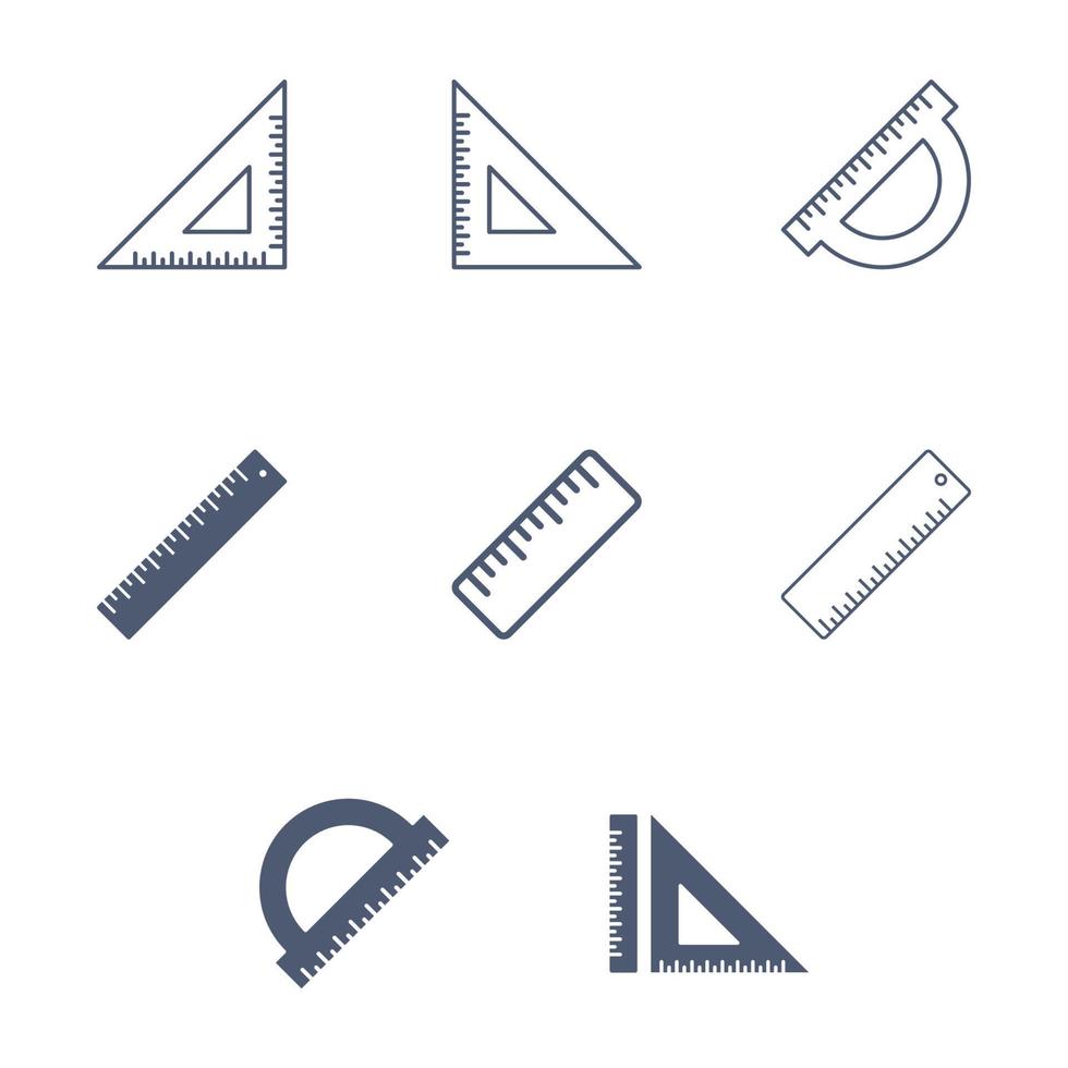 liniaal, briefpapier pictogram vector sjabloon