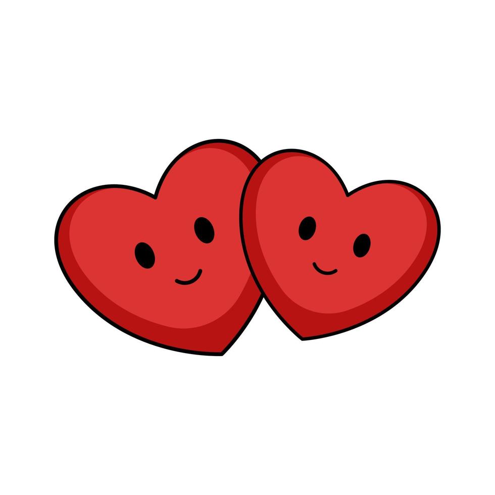 schattige hart emoji vector