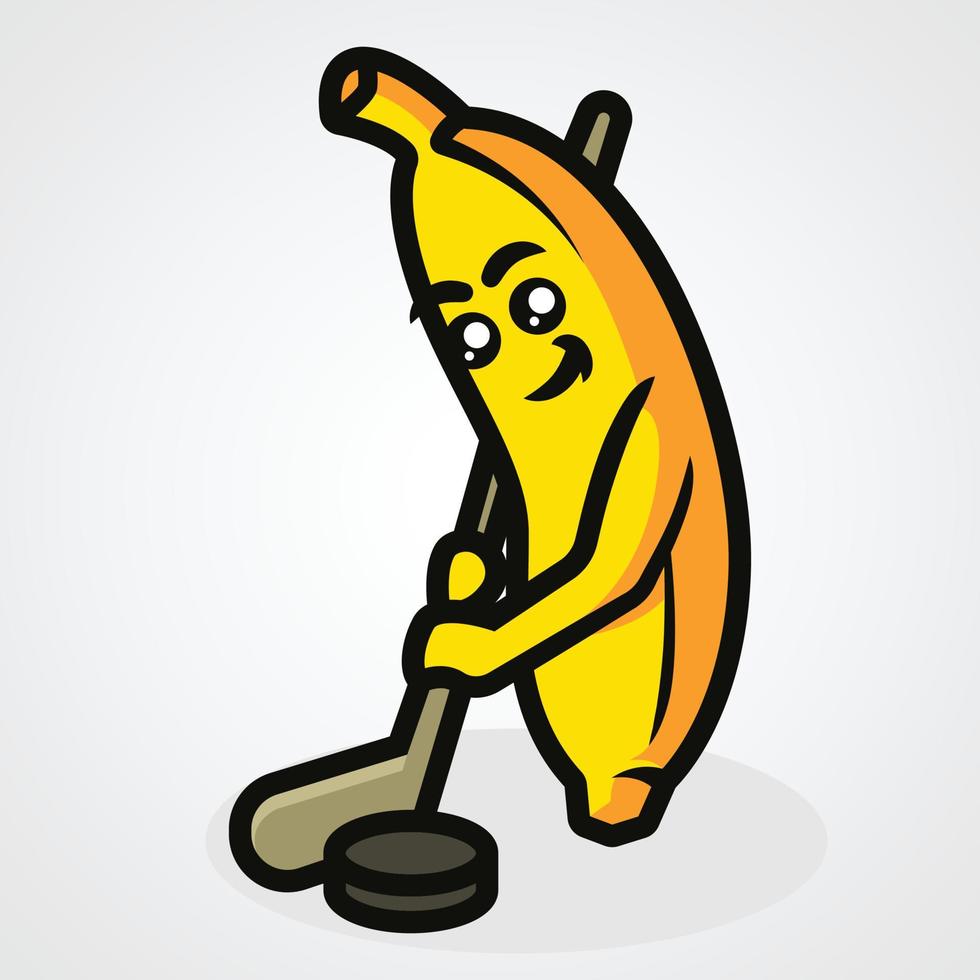 banaan schattige mascotte vectorillustratie vector