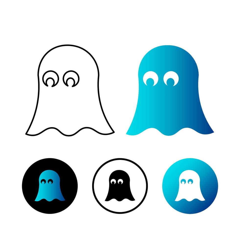 abstracte spook emotie pictogram illustratie vector