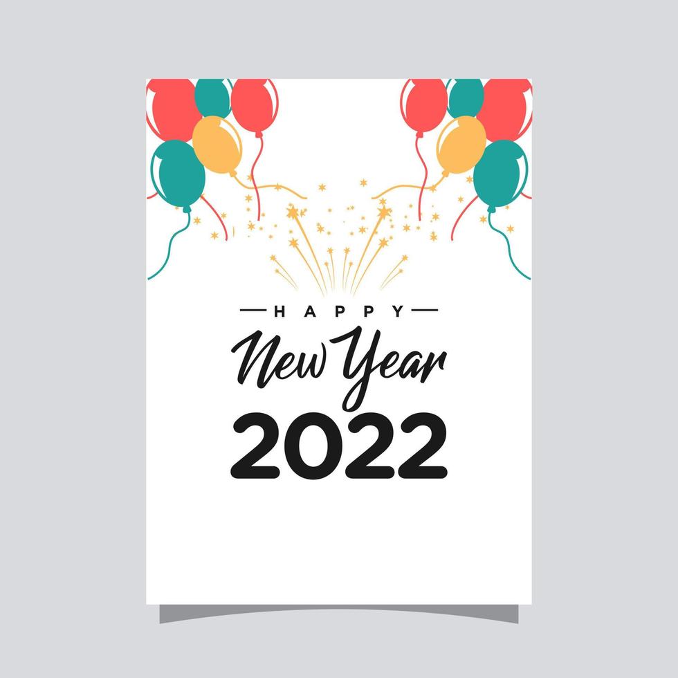 nieuwjaar 2022 illustratie vector grafische achtergrond