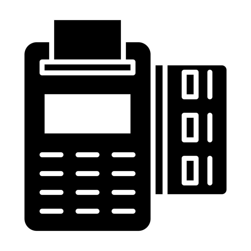 pos terminal glyph-pictogram vector