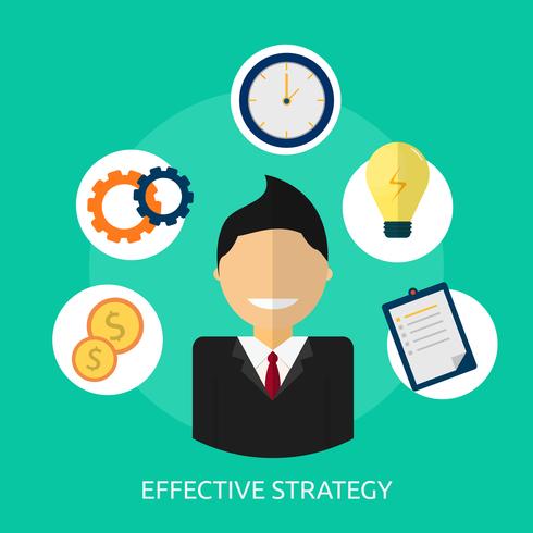 Effectieve strategie Conceptuele afbeelding ontwerp vector