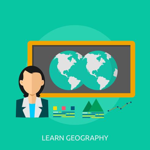Geografie Conceptuele afbeelding ontwerp leren vector