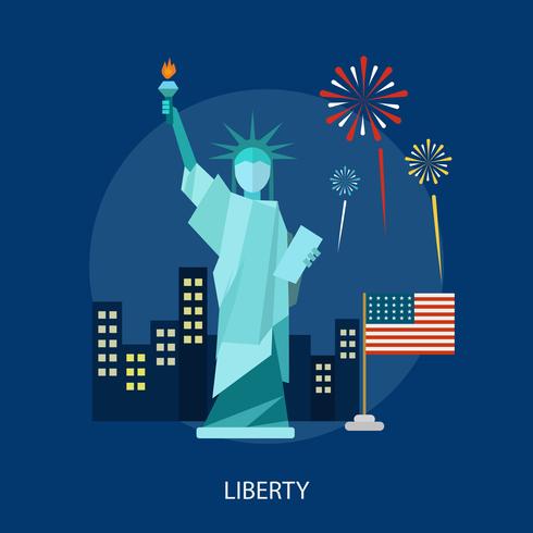 Liberty Conceptual illustratieontwerp vector