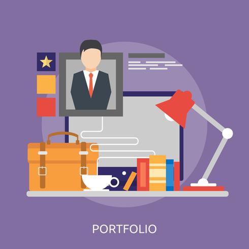 Portfolio Conceptuele afbeelding ontwerp vector