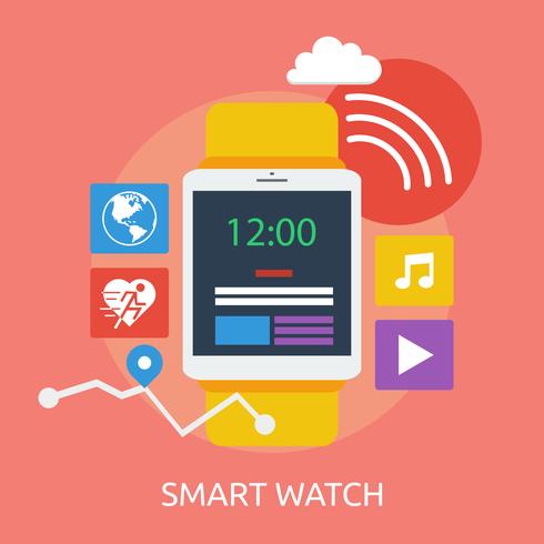 Smart Watch Conceptuele afbeelding ontwerp vector