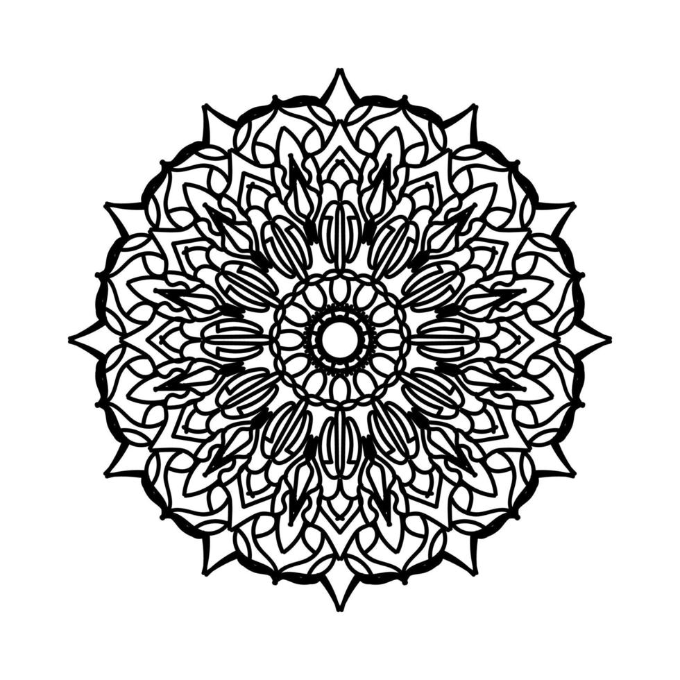 circulaire patroon in de vorm van mandala met bloem voor henna mandala tattoo decoratie. vector