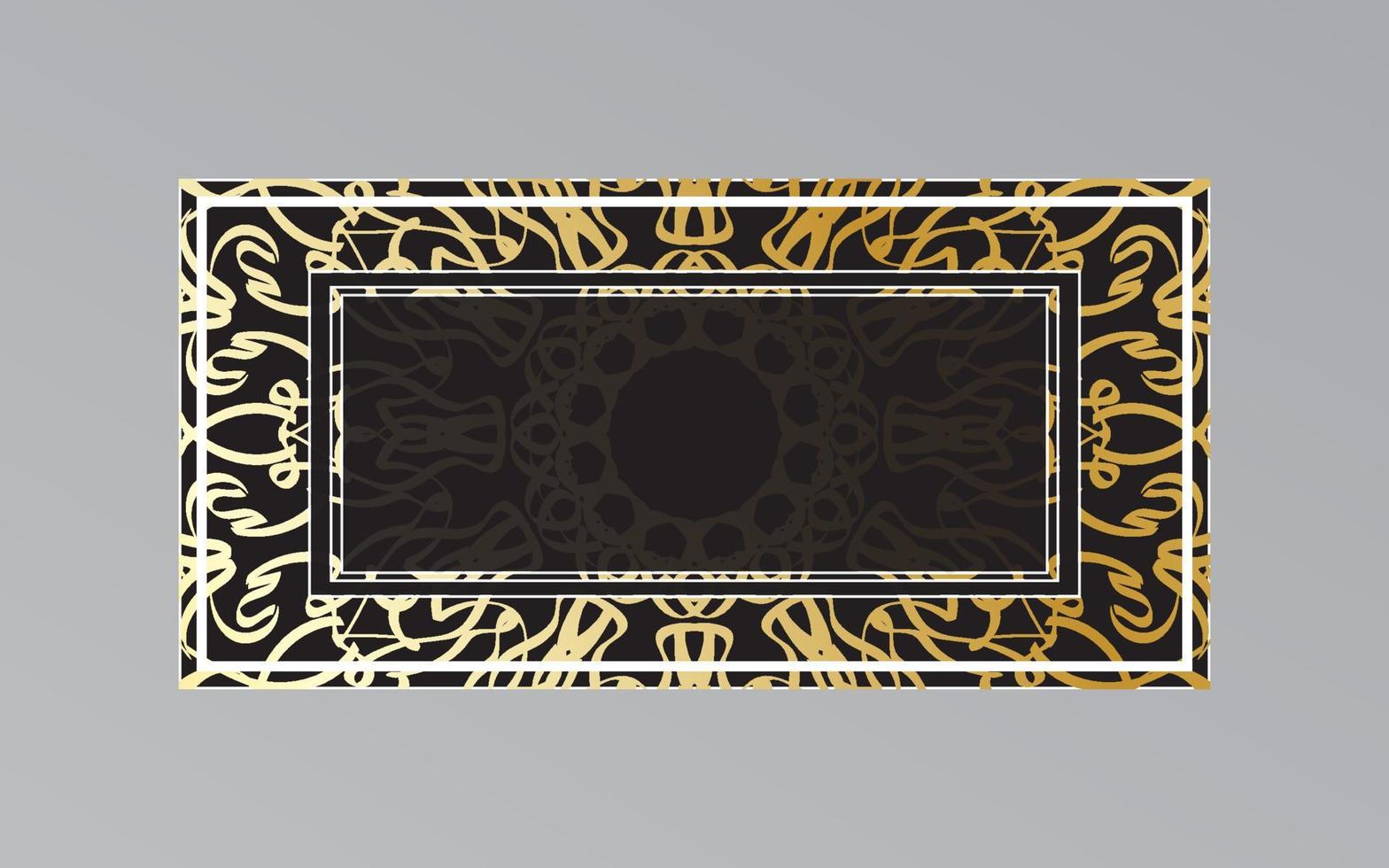 gouden frame op de muur in mandala-stijl vector