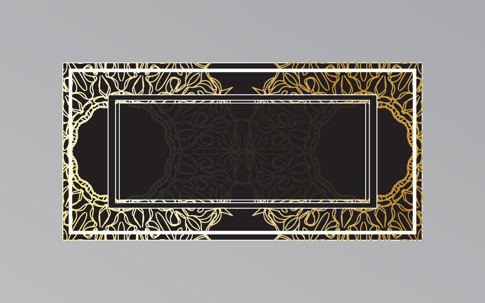 gouden frame op de muur in mandala-stijl vector