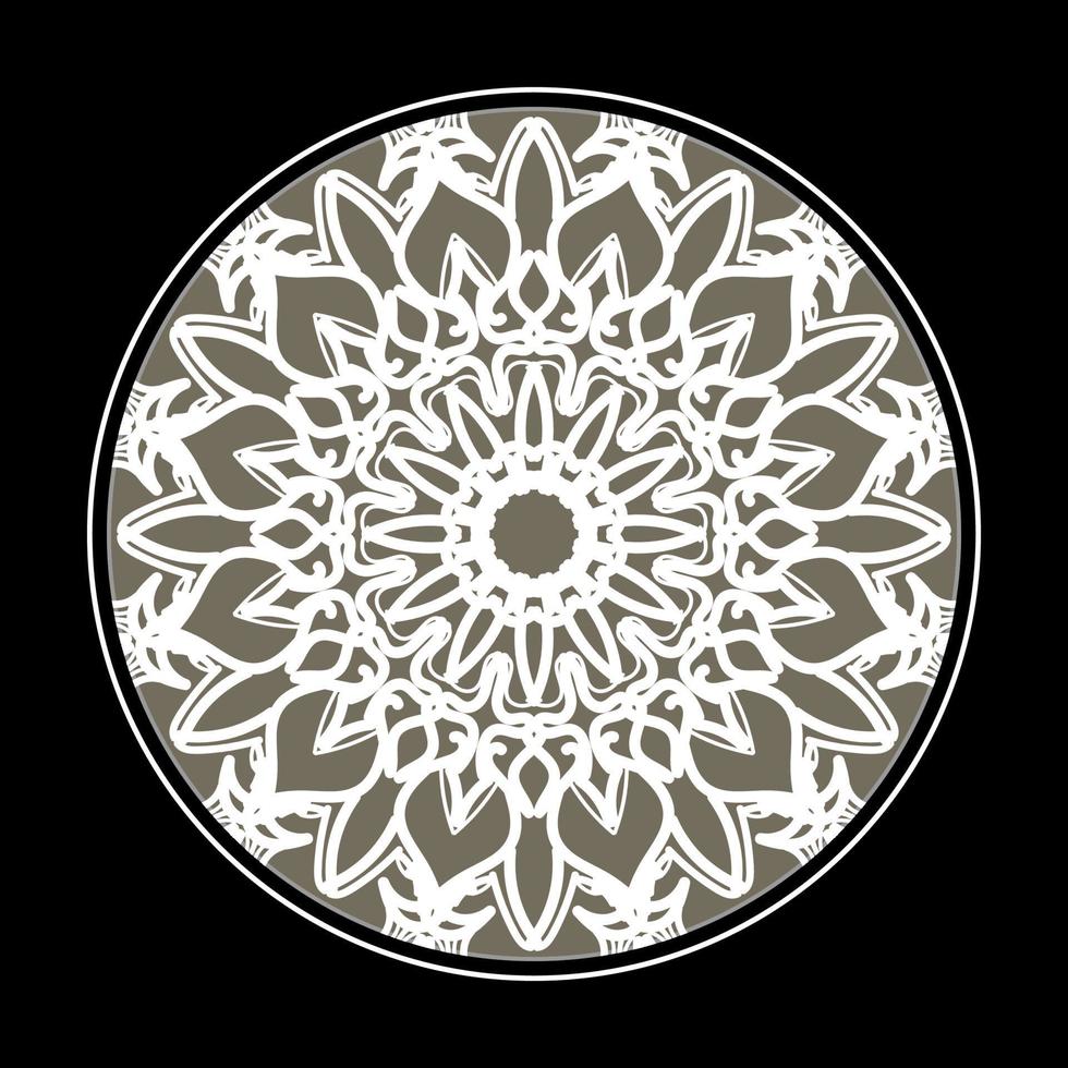 circulaire patroon in de vorm van mandala met bloem voor henna mandala tattoo decoratie. vector