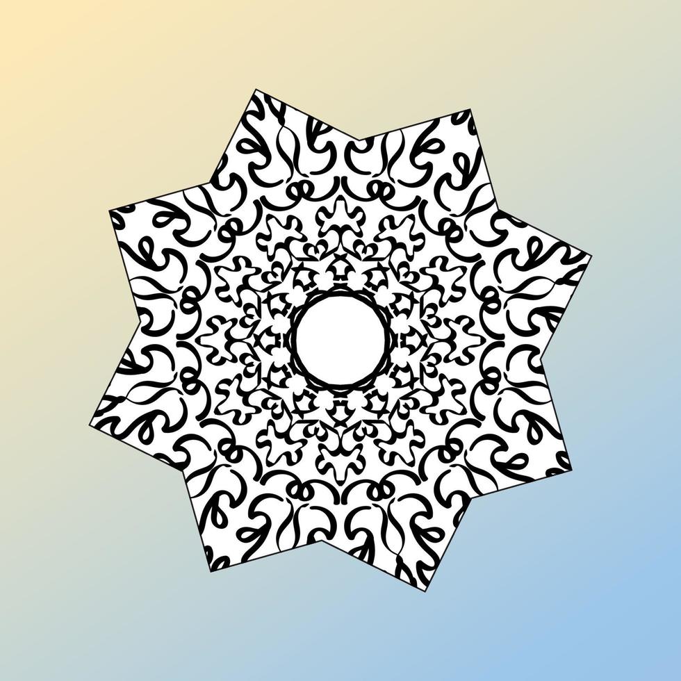 prachtige mandala in de sterren vector