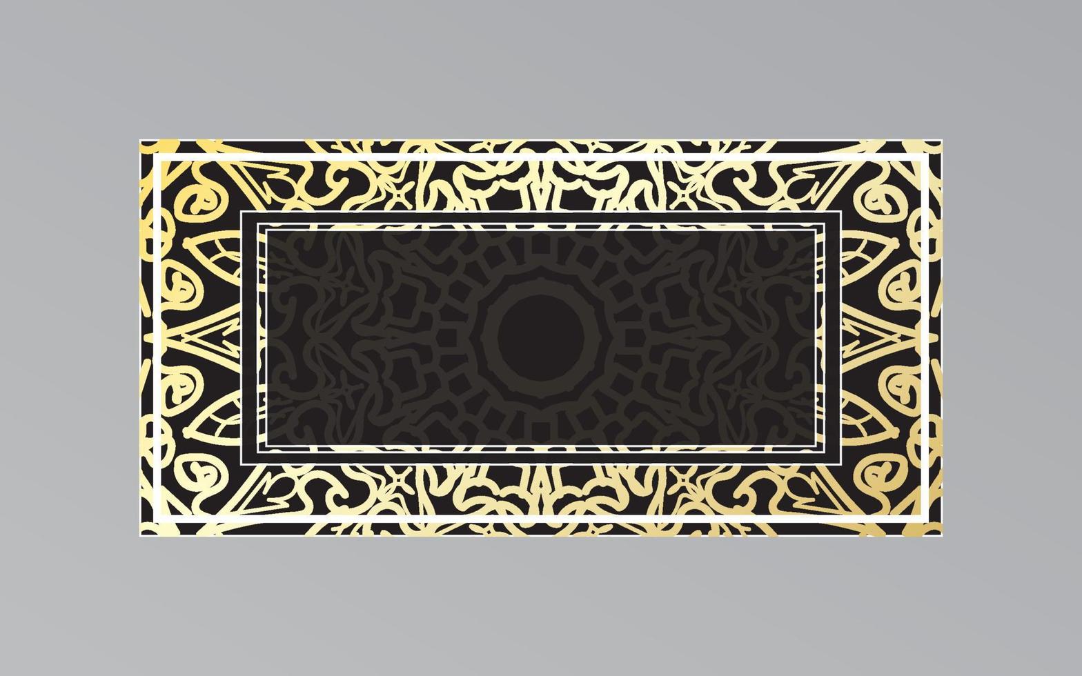 gouden frame op de muur in mandala-stijl. vector