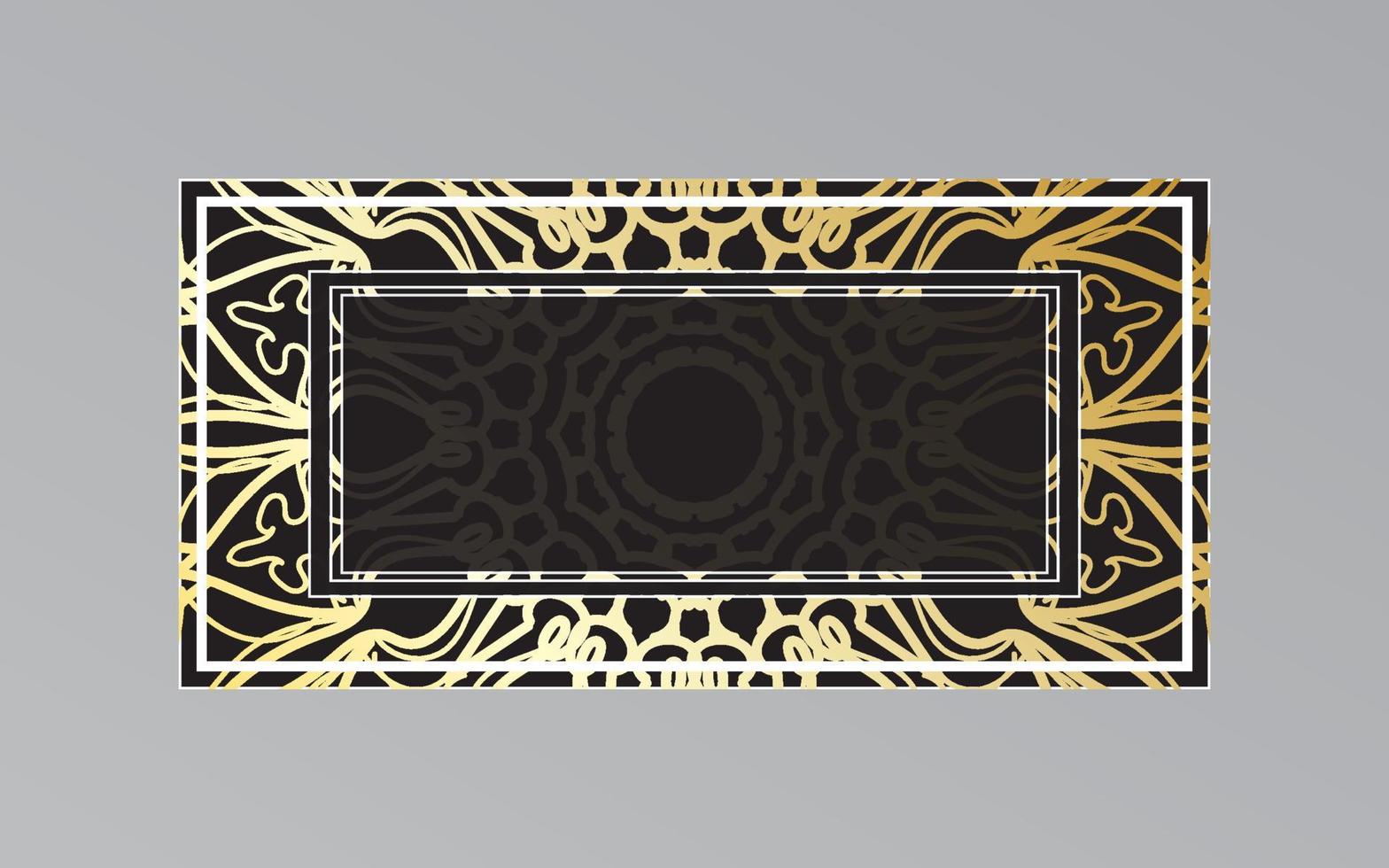 gouden frame op de muur in mandala-stijl. vector