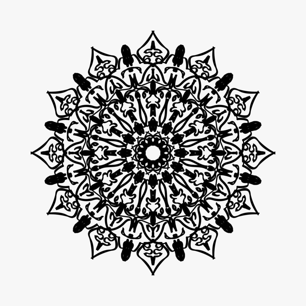 cirkelvormig patroon in de vorm van mandala met bloem voor henna mandala tattoo decoratie vector