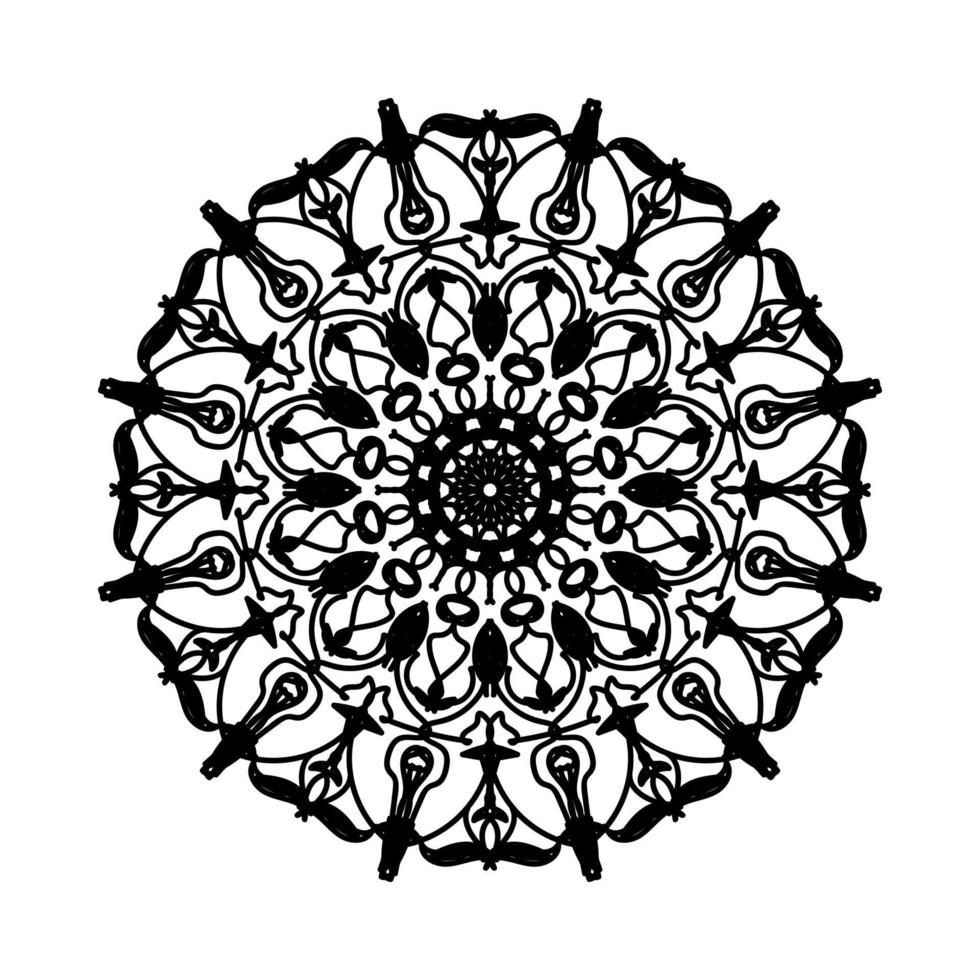 circulaire patroon in de vorm van mandala met bloem voor henna mandala tattoo decoratie. vector