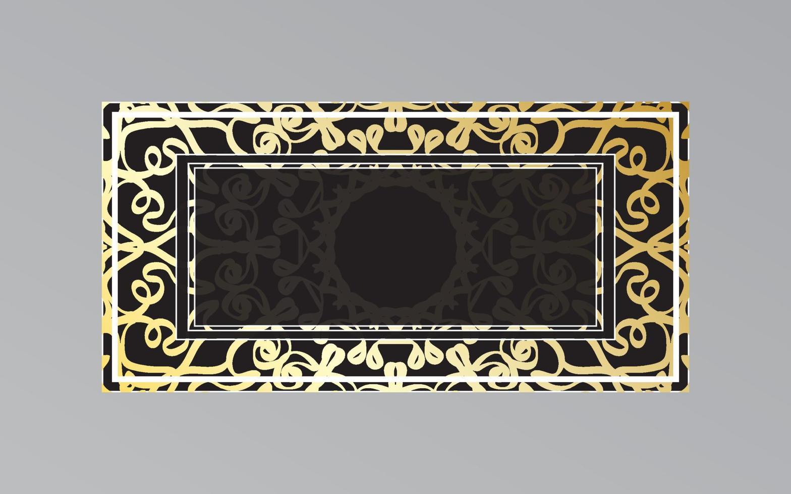 gouden frame op de muur in mandala-stijl vector