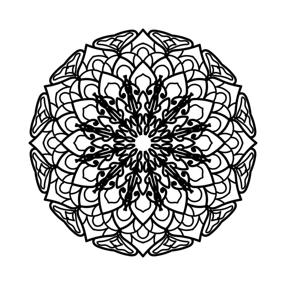 circulaire patroon in de vorm van mandala met bloem voor henna mandala tattoo decoratie. vector