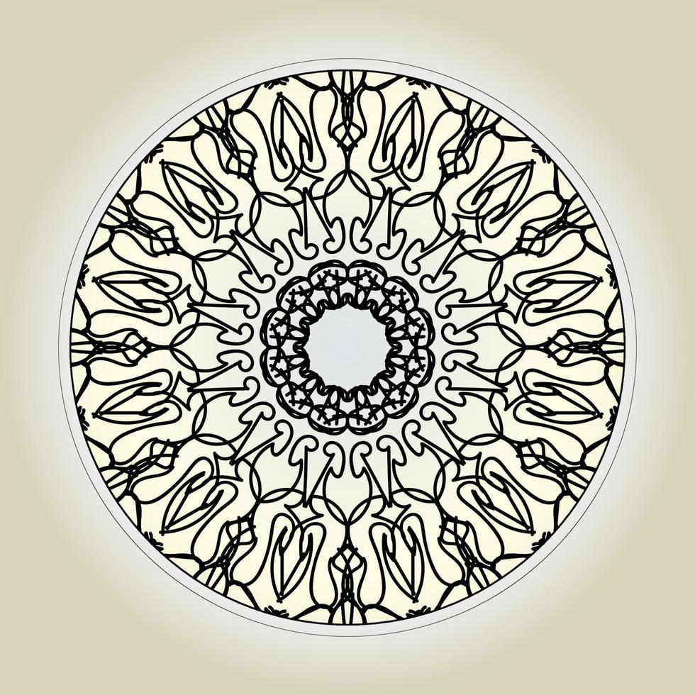 circulaire patroon in de vorm van mandala met bloem voor henna mandala tattoo decoratie. vector