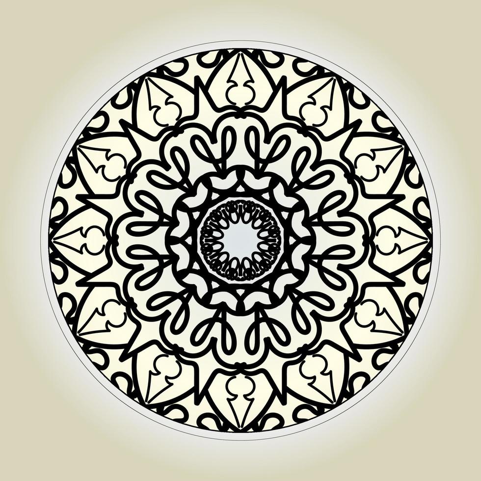 circulaire patroon in de vorm van mandala met bloem voor henna mandala tattoo decoratie. vector