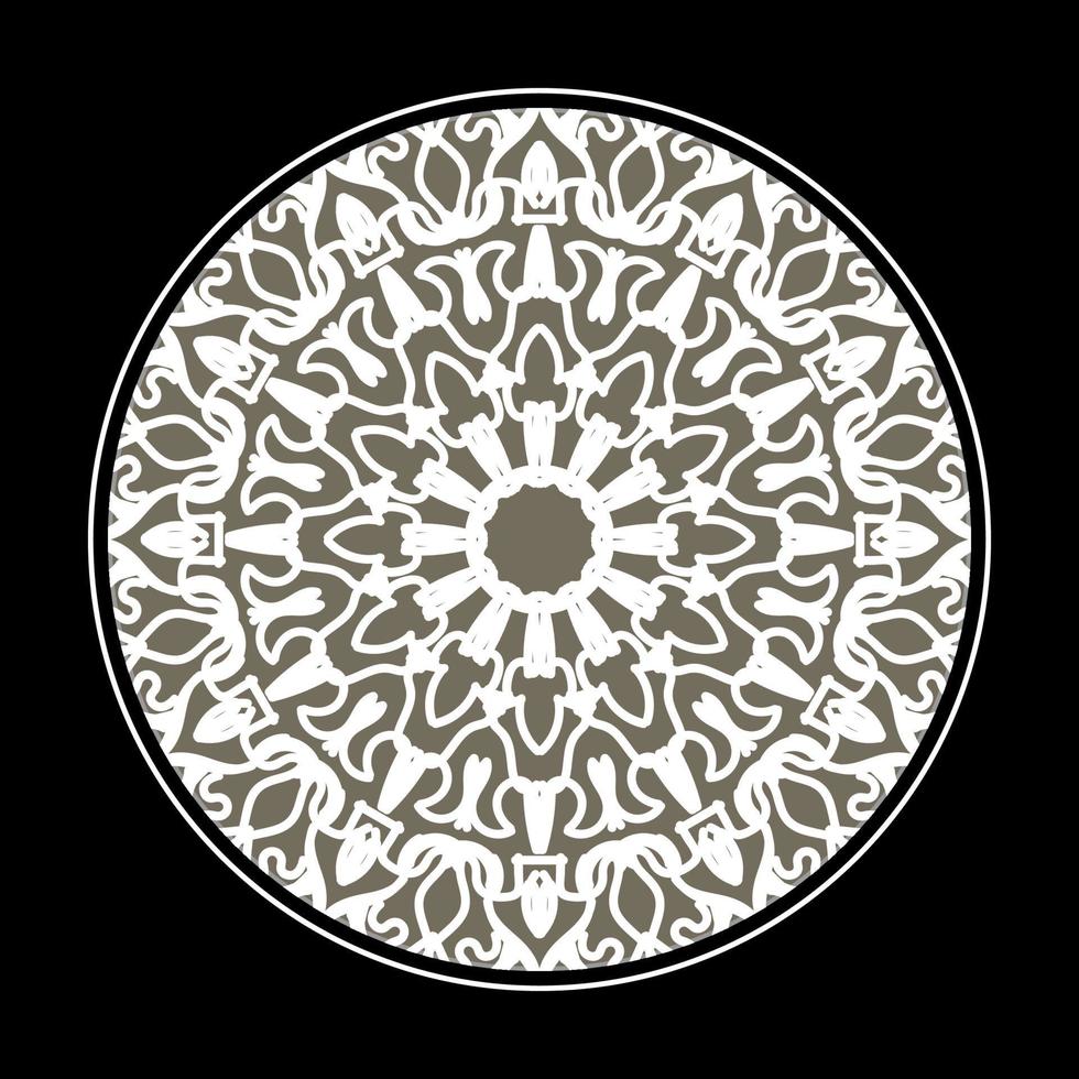 circulaire patroon in de vorm van mandala met bloem voor henna mandala tattoo decoratie. vector