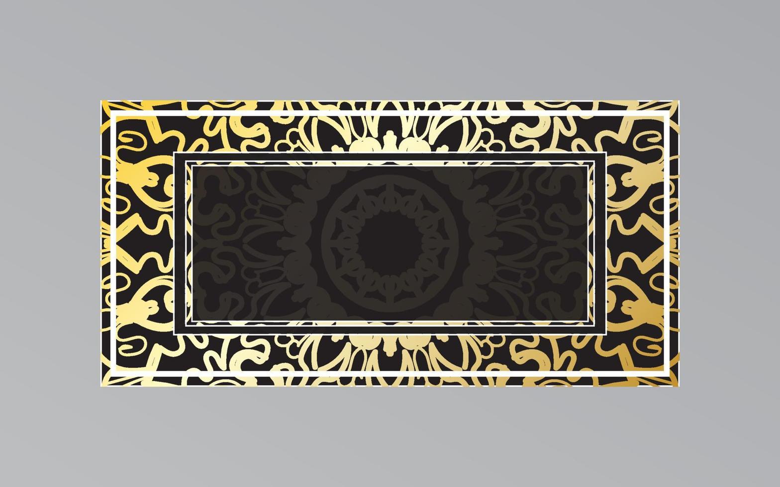gouden frame op de muur in mandala-stijl. vector