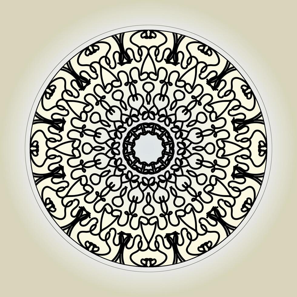 circulaire patroon in de vorm van mandala met bloem voor henna mandala tattoo decoratie. vector