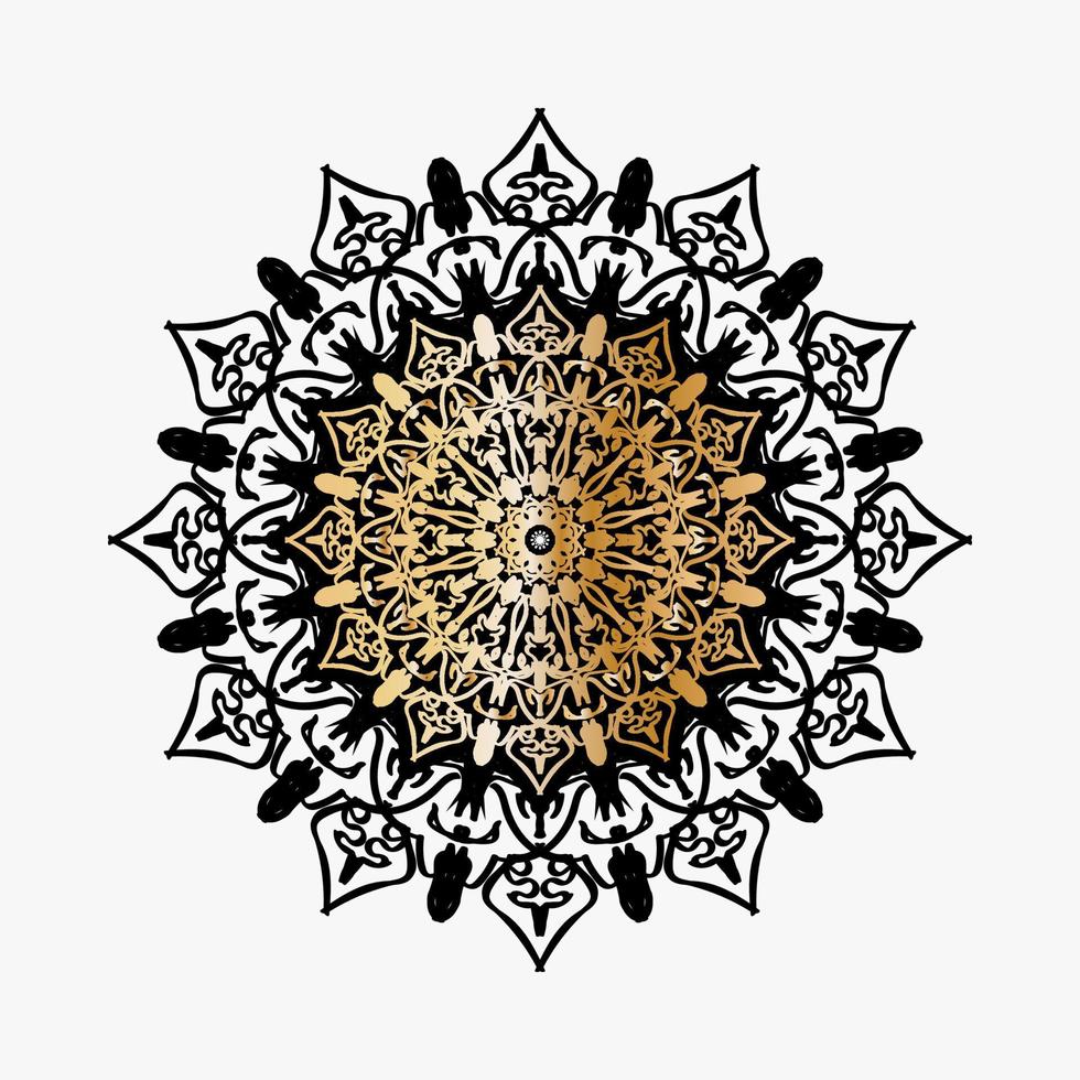 cirkelvormig patroon in de vorm van mandala met bloem voor henna mandala tattoo decoratie vector