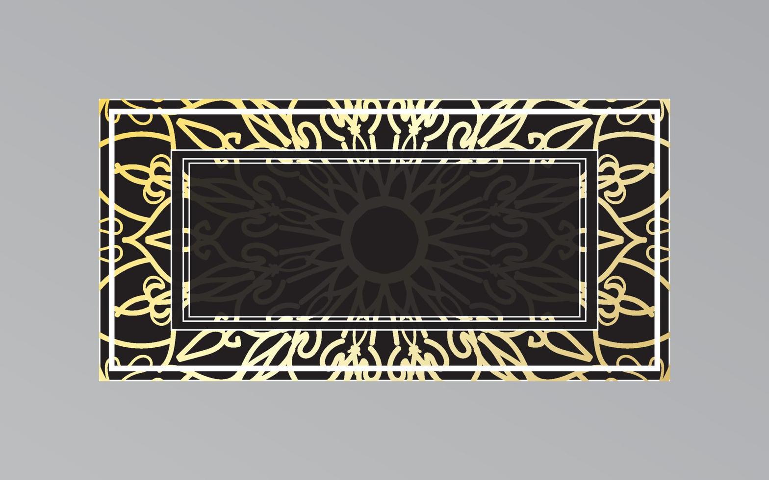 gouden frame op de muur in mandala-stijl. vector