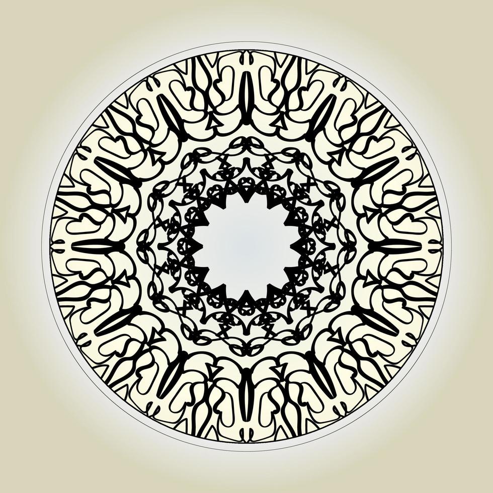 circulaire patroon in de vorm van mandala met bloem voor henna mandala tattoo decoratie. vector