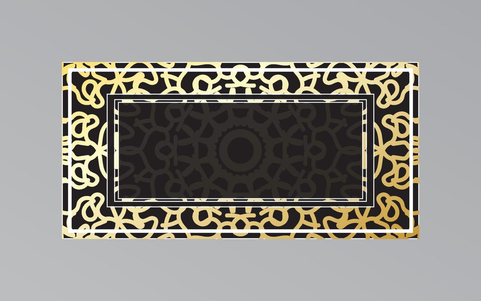 gouden frame op de muur in mandala-stijl. vector