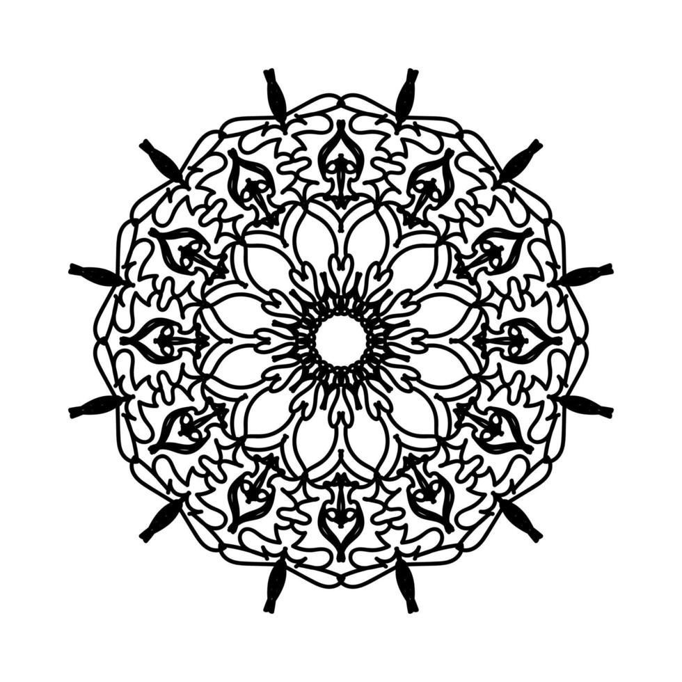 circulaire patroon in de vorm van mandala met bloem voor henna mandala tattoo decoratie. vector