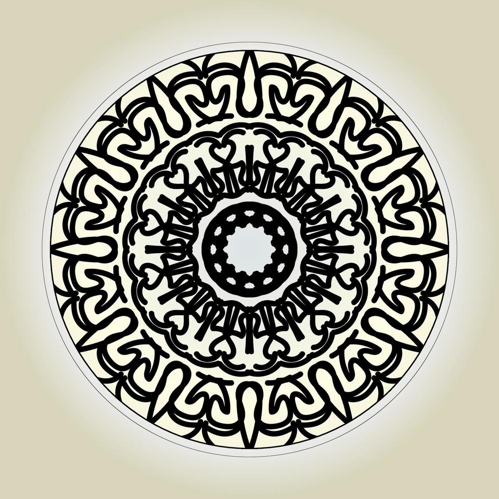 circulaire patroon in de vorm van mandala met bloem voor henna mandala tattoo decoratie. vector