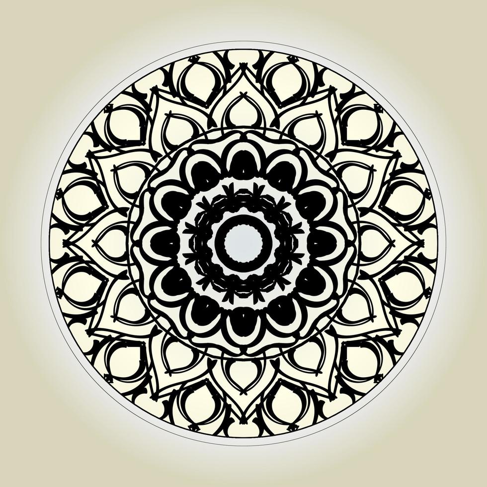 circulaire patroon in de vorm van mandala met bloem voor henna mandala tattoo decoratie. vector