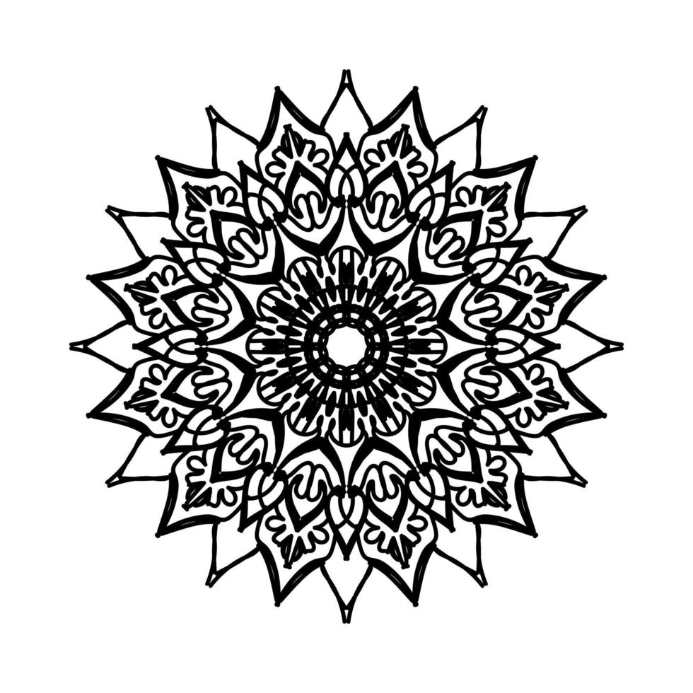 circulaire patroon in de vorm van mandala met bloem voor henna mandala tattoo decoratie. vector