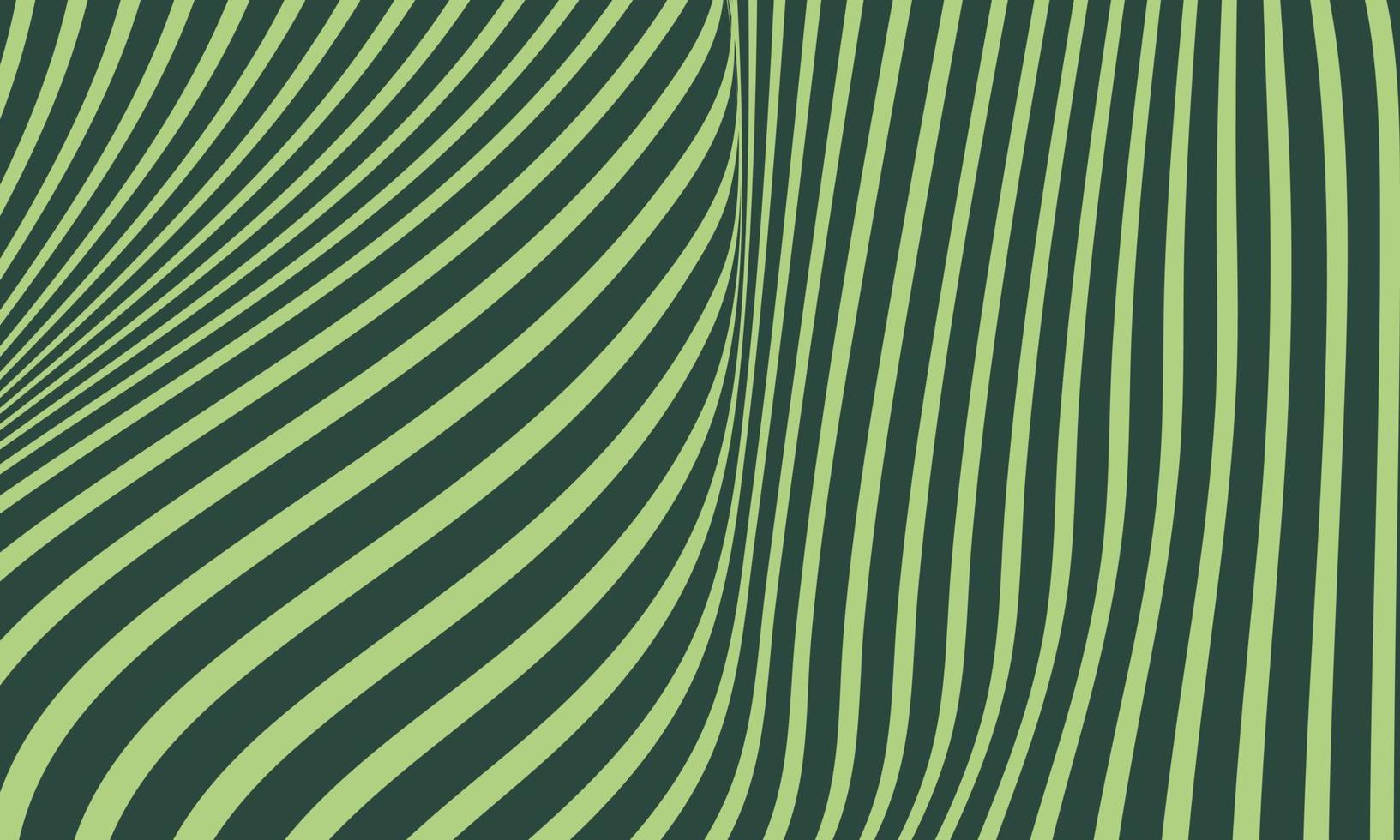 abstracte groene streepachtergrond met golvend lijnenpatroon. vector