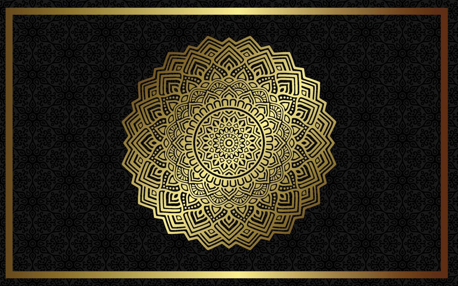 luxe mandala achtergrond met gouden arabesk patroon arabische islamitische Oost-stijl. decoratieve mandala in ramadan-stijl. mandala om af te drukken, poster, omslag, brochure, flyer, banner vector