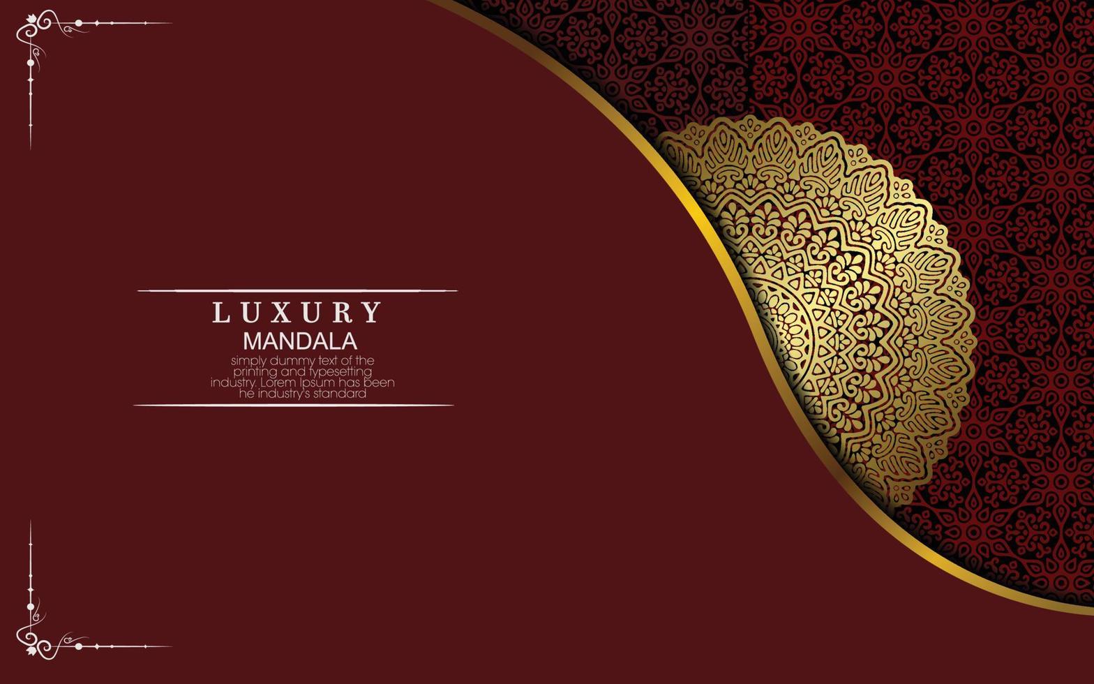 luxe mandala achtergrond met gouden arabesk patroon arabische islamitische Oost-stijl. decoratieve mandala in ramadan-stijl. mandala om af te drukken, poster, omslag, brochure, flyer, banner vector