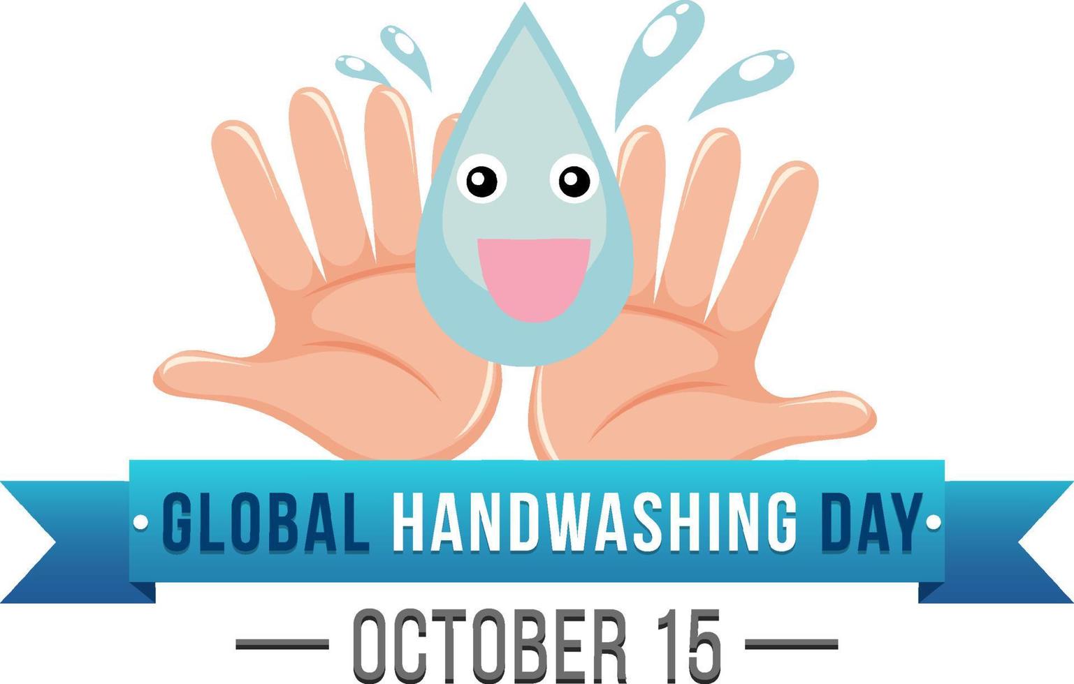 bannerontwerp voor wereldwijde handenwasdag vector