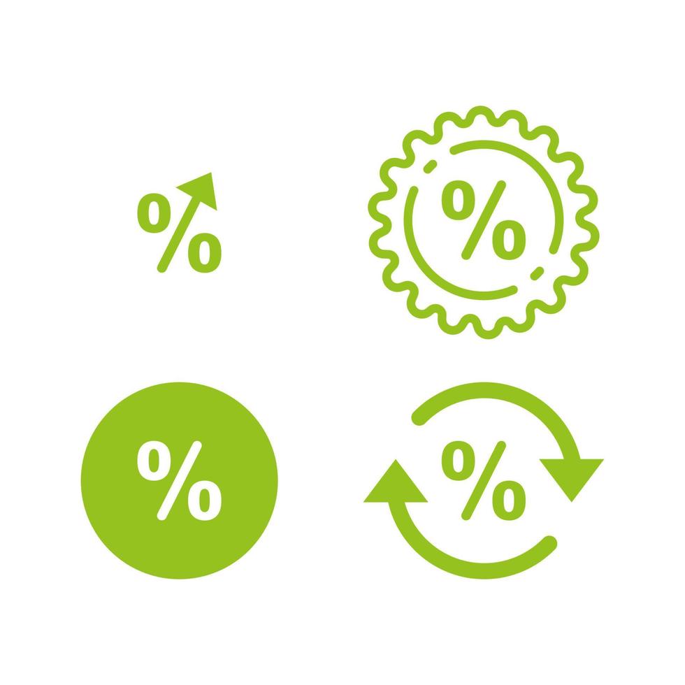 percentage pictogram vectorillustratie. zakelijke, financiële symbool. vector in plat ontwerp