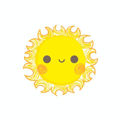 Leuke glimlach zon vector