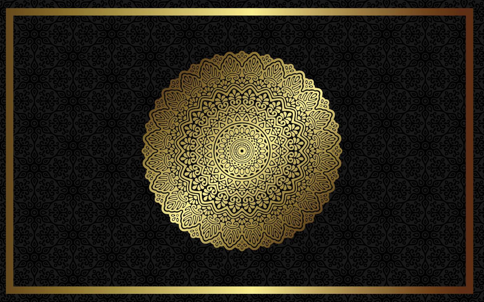 luxe mandala achtergrond met gouden arabesk patroon arabische islamitische Oost-stijl. decoratieve mandala in ramadan-stijl. mandala om af te drukken, poster, omslag, brochure, flyer, banner vector